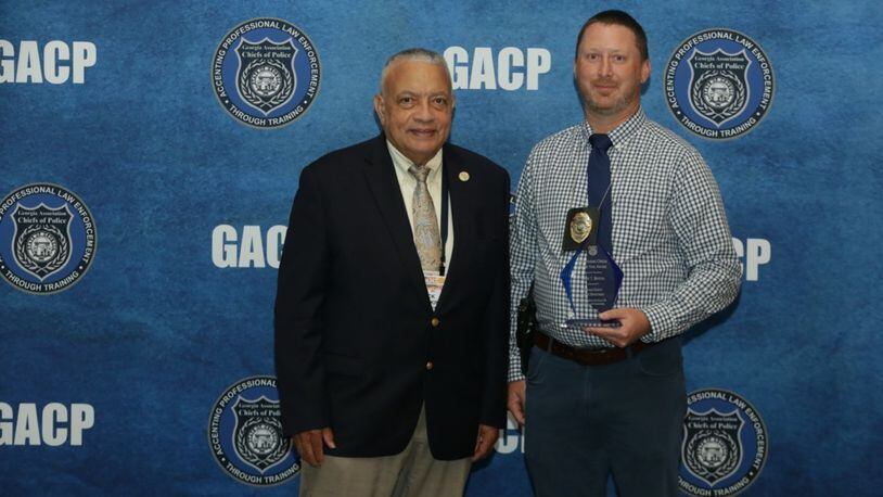 DeKalb County Police Detective Casey Benton was honored by the Georgia Association of Chiefs of Police. CONTRIBUTED