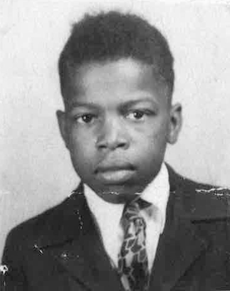 Childhood photo of John Lewis at age 11 from his memoir "Walking with the Wind." His caption in that book says, "John Robert Lewis, 'Preacher,' at age eleven, about the time I took my first trip up north with my uncle Otis." (Family photo; used with permission)