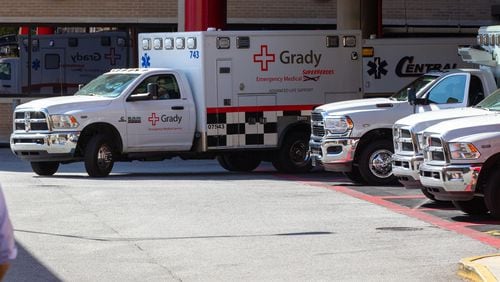 The injured deputy was taken to Grady Memorial Hospital on Monday and was not expected to require surgery, according to Fulton County Sheriff Pat Labat.