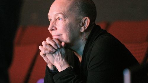 Author and playwright Pearl Cleage watches a dress rehearsal of her play “What I Learned in Paris” at the Alliance Theatre in 2012.