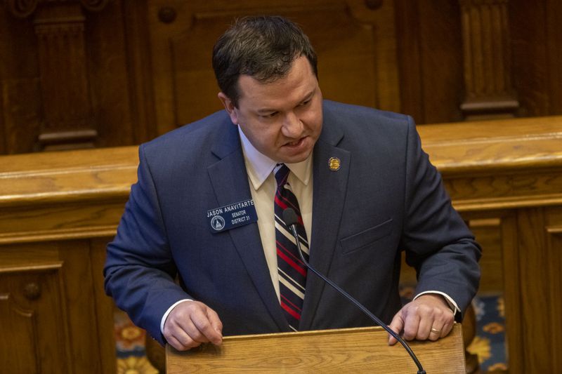 Politico listed Republican state Sen. Jason Anavitarte, one of the state’s most influential lawmakers, as one a key state lawmaker to watch in 2023. (Alyssa Pointer/The Atlanta Journal-Constitution)