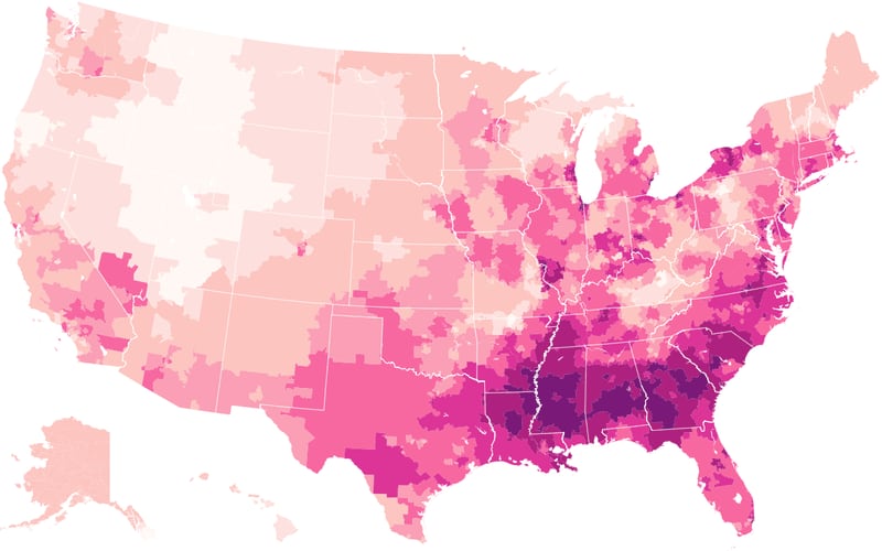Future fan map from New York Times’ Upshot analysis, “What Music Do Americans Love the Most?”