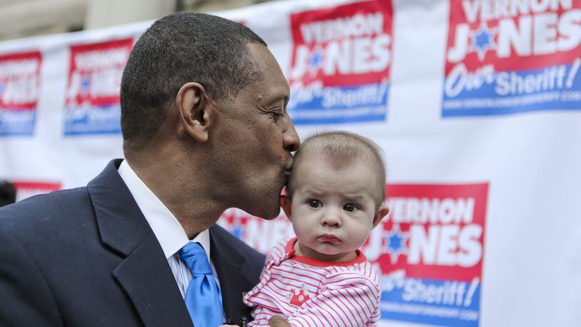 Former DeKalb County CEO Vernon Jones in February 2014 during his campaign for sheriff. (JOHN SPINK/JSPINK@AJC.COM)