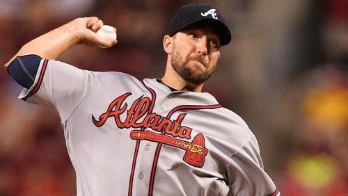 Braves reliever Jim Johnson has Achilles tendinitis and stayed back in Atlanta during the Braves’ series at Washington. (Getty Images)
