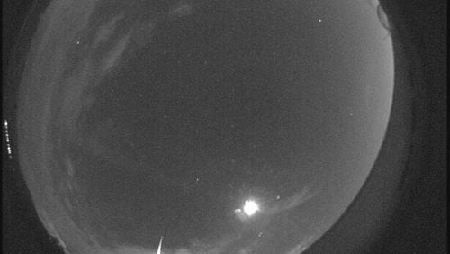 NASA cameras tracked the fireball to an altitude of 17 miles above the town of Locust Grove. (Credit: NASA Meteor Watch Facebook page)