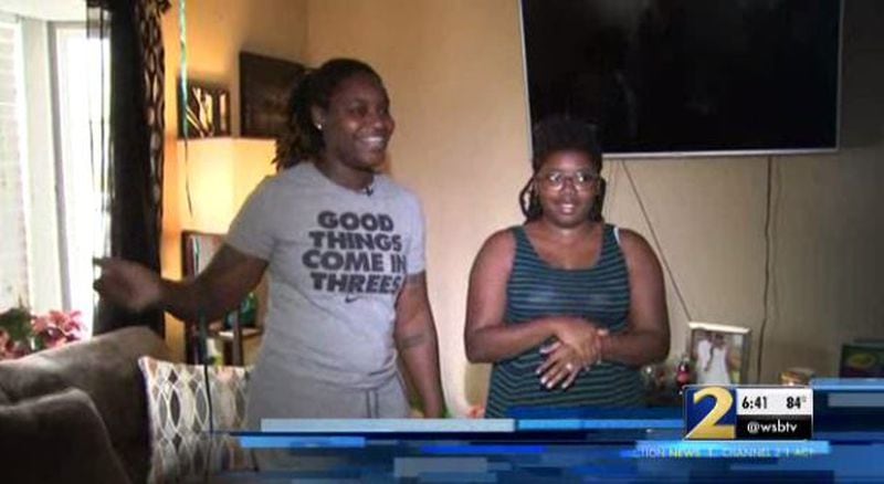 Charene and Njeri Rucker said a snake fell out of their Amazon package. (Photo: Channel 2 Action News)