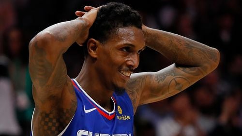Lou Williams of the L.A. Clippers reacts during Monday's game at the Atlanta Hawks at State Farm Arena on November 19, 2018 in Atlanta, Georgia.
