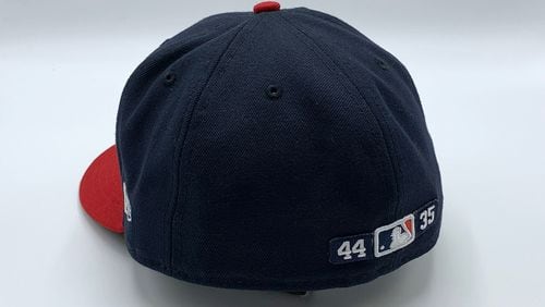 The numbers of Hall of Famers Hank Aaron (44) and Phil Niekro (35) will be embroidered on the caps the Braves wear this season. (Atlanta Braves)