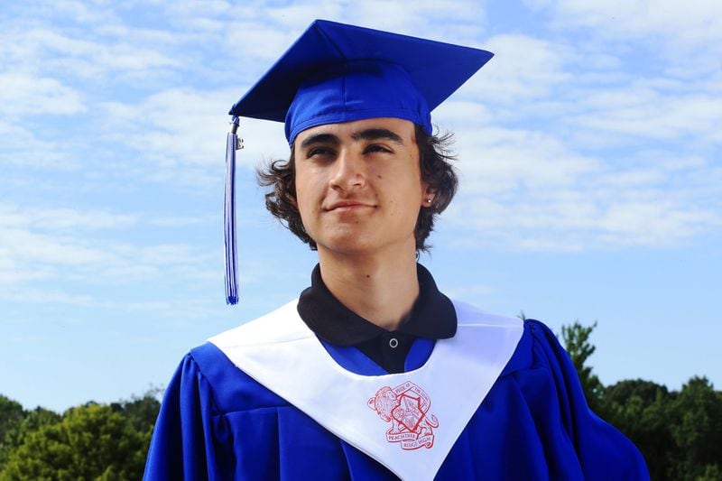 Juan Lopez poses for a portrait on Friday, June 19, 2020, at Peachtree Ridge High School in Suwanee, Georgia.  