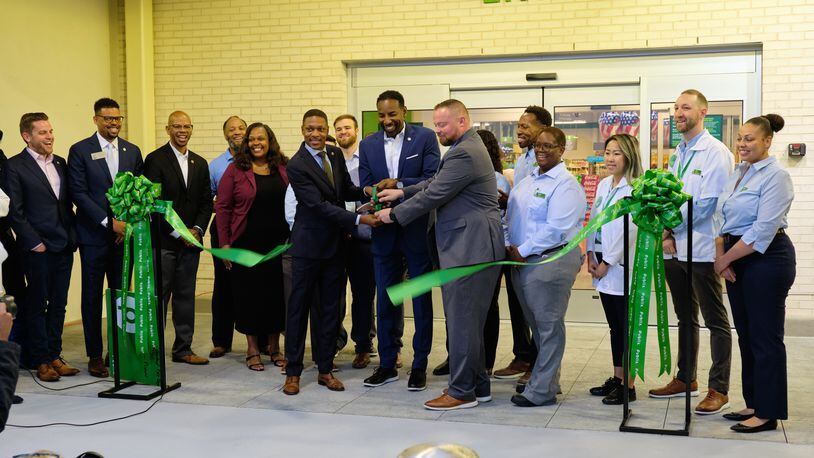 Atlanta city officials, including Mayor Andre Dickens, attended a ribbon-cutting ceremony for a Publix in Summerhill on June 21, 2023.