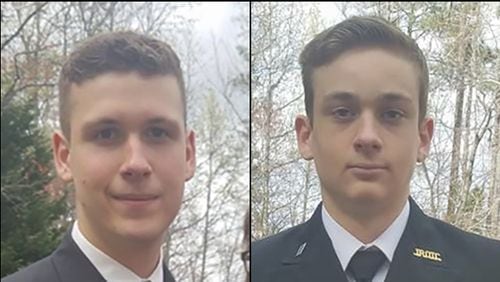 James (left) and his brother Joe, both members of the Lassiter High School Navy ROTC program, died in a U.S. 92 crash Monday.