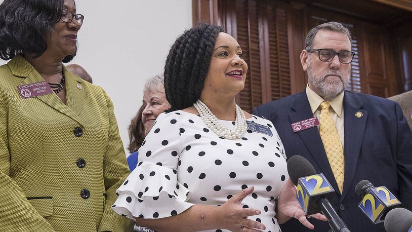 State Sen. Nikema Williams, is leaving office to run for the congressional seat that was vacated when U.S. Rep. John Lewis died in July. (Alyssa Pointer / alyssa.pointer@ajc.com)