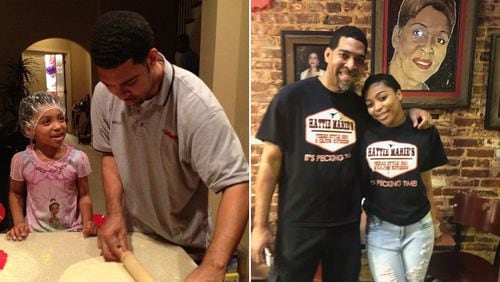 Willie Griggie III, owner of Hattie Marie's BBQ in College Park, loves to cook with his daughter, Kennedy Marie Griggie.