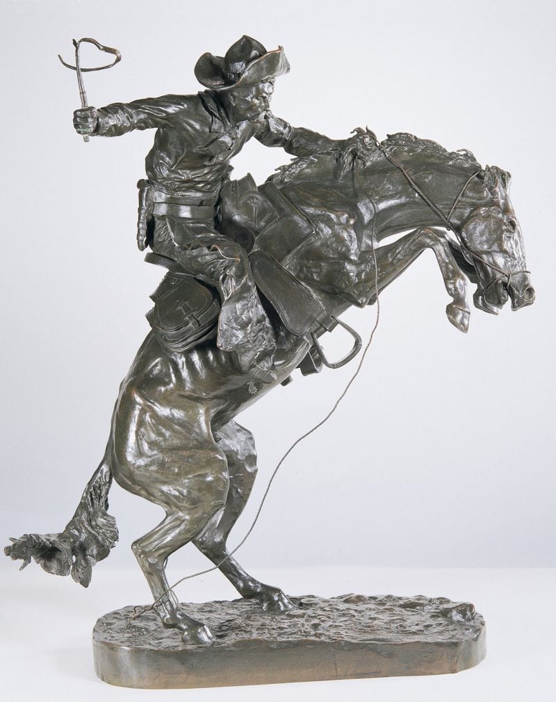 “The Bronco Buster” was Frederic Remington’s first and most famous sculpture, a medium in which he did not experiment until late in his career, after thousands of paintings and illustrations. CONTRIBUTED BY BOOTH MUSEUM OF WESTERN ART
