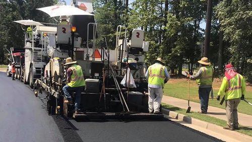 Sandy Springs recently awarded a $2.5 million paving contract to Blount Construction Company, Inc. to continue the city’s Pavement Management Program. (Courtesy Blount Construction Company)