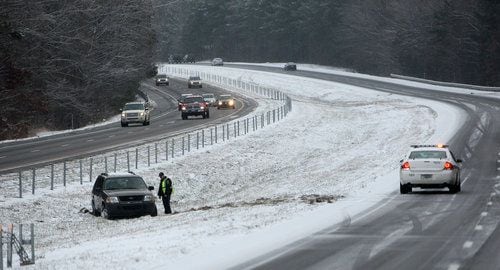 Atlanta weather: Snowy roads