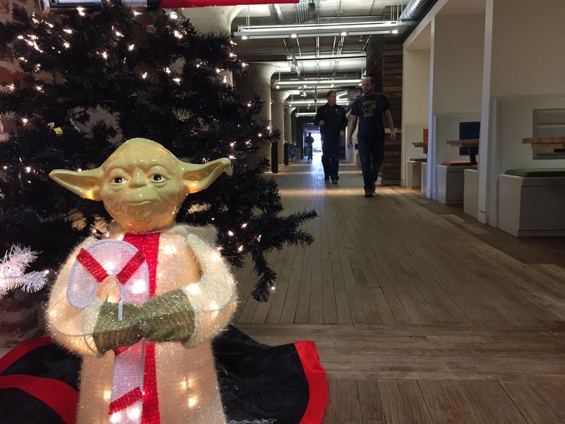 Yoda is a harbinger of the Christmas season for many fans of “Stars Wars,” including the employees at the Atlanta data analytics firm Cardlytics. The business will take all its employees to see “The Last Jedi” on Friday. CONTRIBUTED BY CARDLYTICS