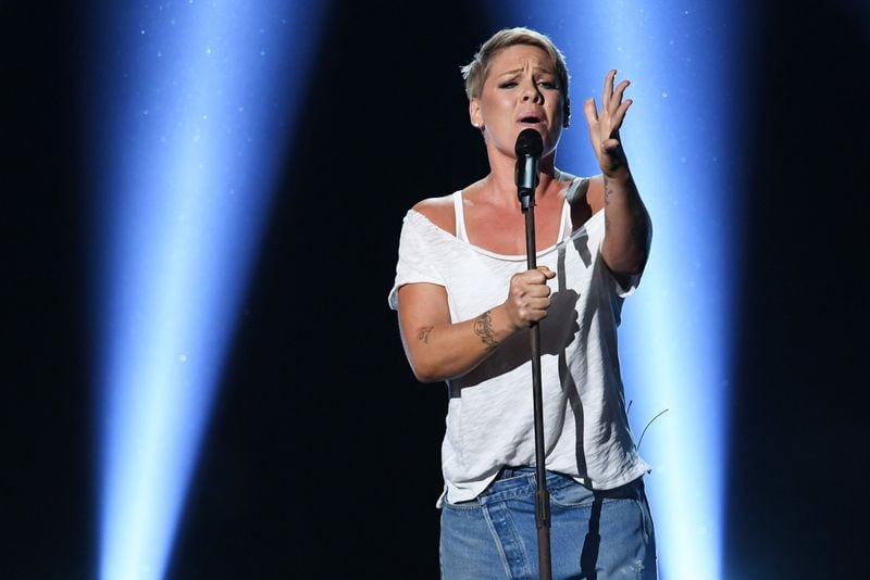  Pink kept it simple at the Grammys. Photo: Getty Images.