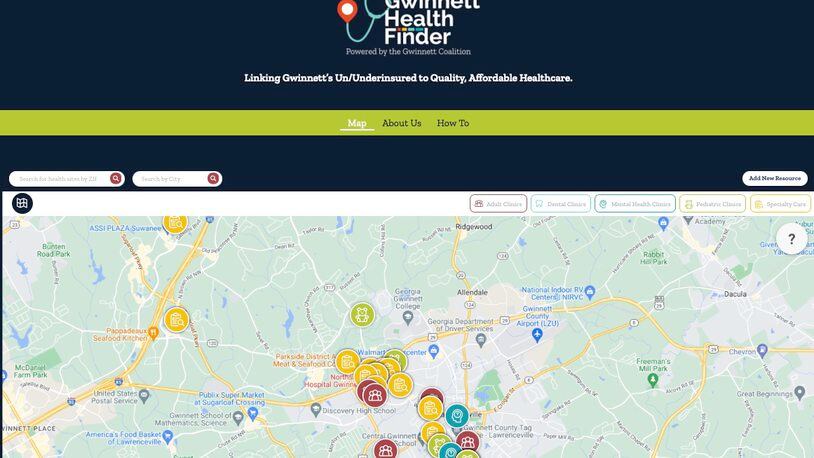 Gwinnett Coalition, a community development organization, created a website to help uninsured and underinsured residents find nearby affordable health providers.