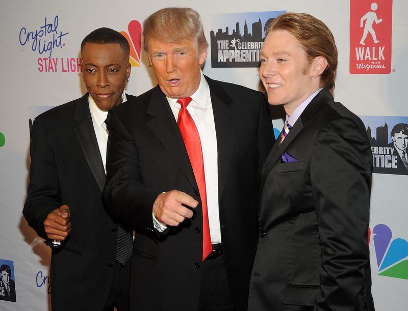  NEW YORK, NY - MAY 20: (L-R) Arsenio Hall, Donald Trump and Clay Aiken attend the "Celebrity Apprentice" Live Finale at American Museum of Natural History on May 20, 2012 in New York City. (Photo by Brad Barket/Getty Images)