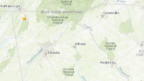 The earthquake was confirmed in Tunnel Hill, Georgia.