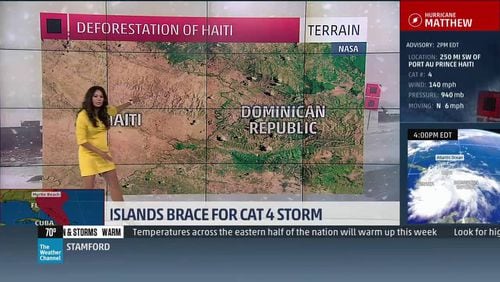 Weather Channel meteorologist received flak for saying Haiti kids 'eat the trees.' CREDIT: Weather Channel