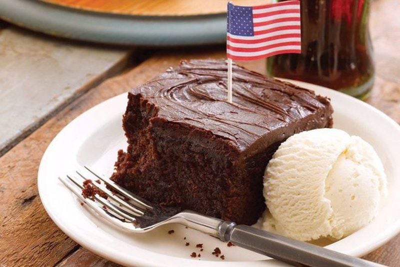 At Cracker Barrel on Veterans Day, veterans can get a free Double Chocolate Fudge Coca-Cola Cake dessert.
