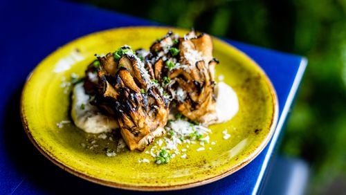 Grilled maitake is one of the small-plate menu’s shareable dishes at Bully Boy. Courtesy of Henri Hollis/Bully Boy