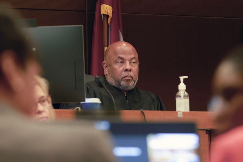 Fulton County Chief Judge Ural Glanville listens to arguments for consideration of bond for Atlanta rapper Young Thug. Glanville denied bond for a third time on Friday July 21, 2023. (Natrice Miller/ Natrice.miller@ajc.com)