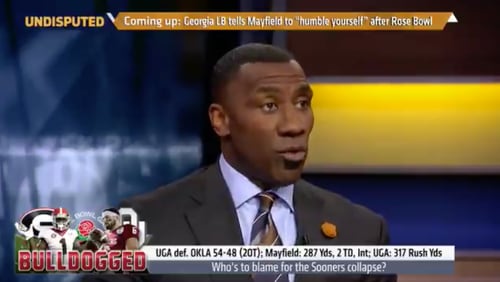 Shannon Sharpe discusses how well Georgia's offense played in the 2018 Rose Bowl against Oklahoma on Tuesday, Jan. 2, 2018.
