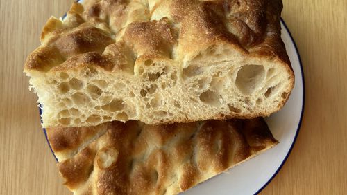 Light, pillowy, and deceptively full of olive oil, focaccia is a great sandwich bread for summer vegetables.
Courtesy of Marie Restaino.