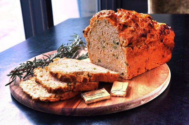 Fadó Guinness Cheddar Bread can be served with a Fadó Irish Breakfast or you can enjoy it on its own. STYLING BY BRYAN MCALISTER / CONTRIBUTED BY CHRIS HUNT PHOTOGRAPHY