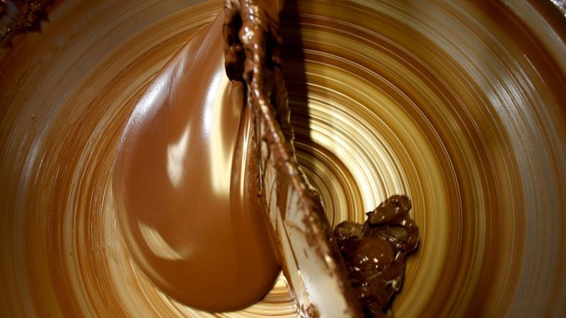 Chocolate spilled from a tank that had a "small technical defect."