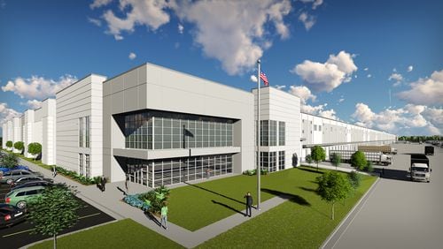 Rendering of a planned speculative industrial building at Gillem Logistics Center. SPECIAL