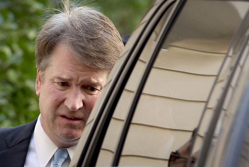 Supreme Court nominee Judge Brett Kavanaugh leaves his home September 19, 2018 in Chevy Chase, Maryland. Kavanaugh is scheduled to appear before the Senate Judiciary Committee Thursday morning along with accuser Christine Blasey Ford.