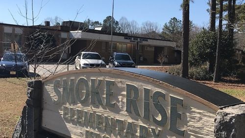 The current Smoke Rise Elementary School, at 1999 Silver Hill Road in Stone Mountain. The school’s new building is being built within 2,000 feet of a hazardous materials manufacturer. (Marlon A. Walker / marlon.walker@ajc.com)