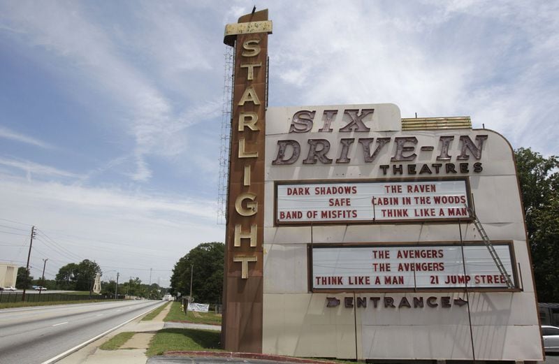 The Starlight drive-in, shown in 2012, has a mix of modern features, such as digital projection, and yesteryear charm. BOB ANDRES / BANDRES@AJC.COM