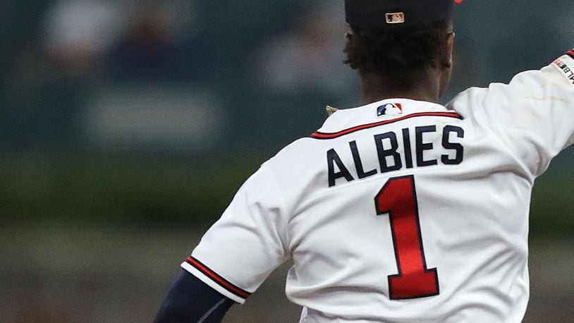 Atlanta second baseman Ozzie Albies is the latest Brave to wear No. 1.