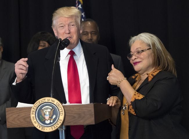 President Donald Trump Visits African-American Museum in Washington