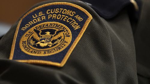 A U.S. Customs and Border Protection uniform patch in Washington, D.C. An 18-year veteran of the U.S. Customs department lost his job and his citizenship when it was discovered he was a Mexican national.