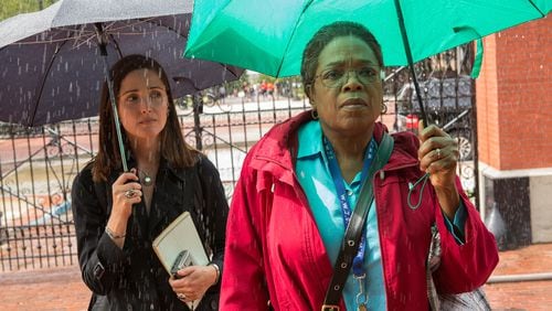 Rose Byrne and Oprah Winfrey, portraying author Rebecca Skloot and Deborah Lacks, Henrietta Lacks' daughter, in a still from "The Immortal Life of Henrietta Lacks." Photo: HBO
