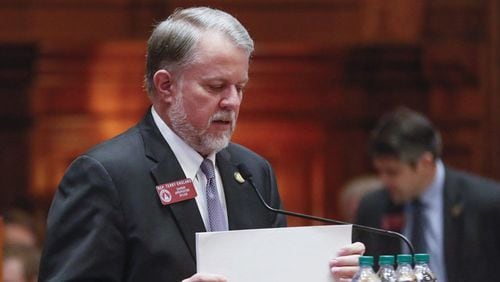 February 19, 2020 - Atlanta - House appropriations chairman, Terry England, R - Auburn, presented HB 792,  the supplemental budget for the rest of the fiscal year, which passed the house, as the General Assembly returned for the 14th legislative day.    Bob Andres / robert.andres@ajc.com