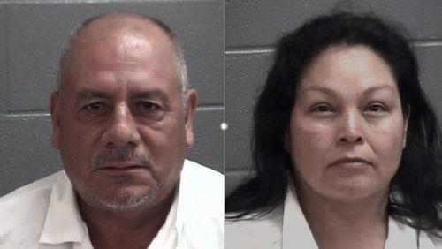 Cupertino Mendoza, left, and Iartina Alvizo Zapata were arrested in Spalding County.