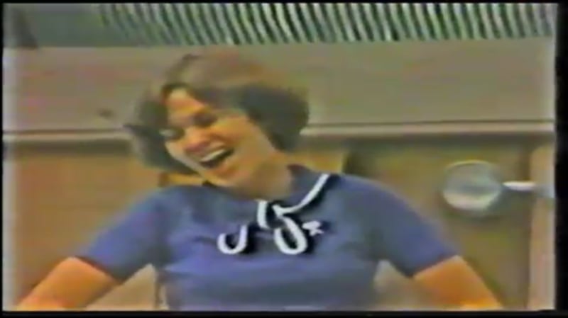 Fox 5 dug up this shot of Virginia Gunn when she was on air. CREDIT: WAGA-TV