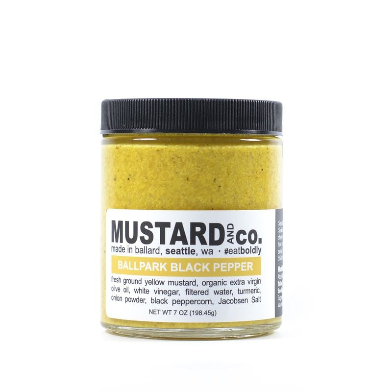 Ballpark black pepper mustard from Mustard and Co. Courtesy of Amber Fouts