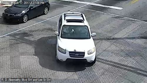 Atlanta police found the car believed to be involved in a shooting at West End mall. (Credit: Atlanta Police Department)