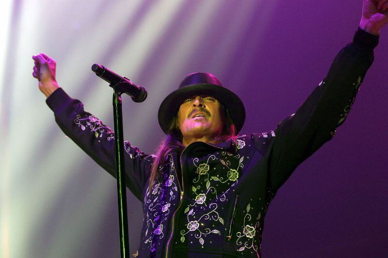Kid Rock basks in the reception from the packed Infinite Energy Center as he opens the show.