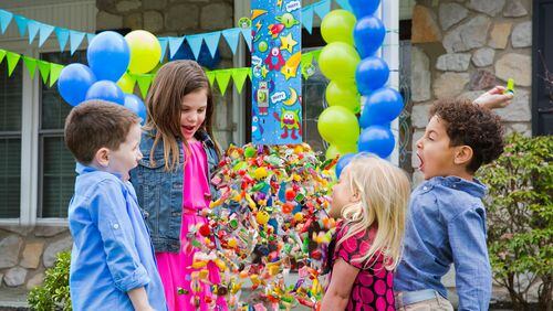Kids at birthday parties can still enjoy an avalanche of treats without pounding a piñata with bats or sticks.
