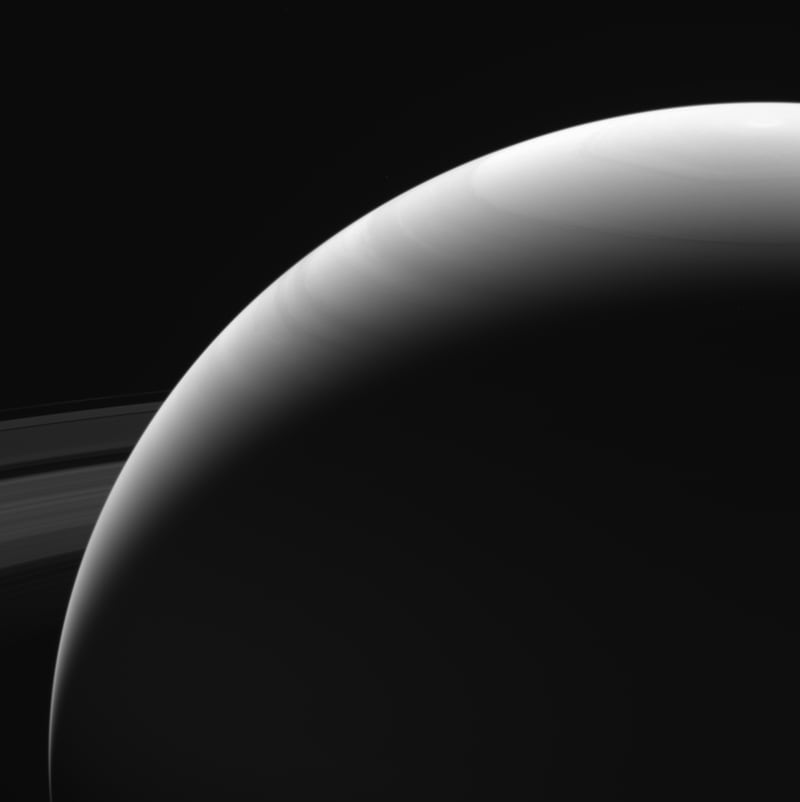 Before the plunge: Image of Saturn's northern hemisphere taken by NASA's Cassini spacecraft on Sept. 13, 2017.