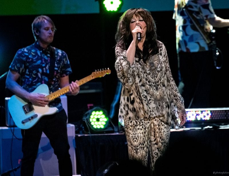 Cindy Wilson of the B-52s singing "Give Me Back My Man" during the final Classic Center concert for the band on January 10, 2022. JOHN BOYDSTON